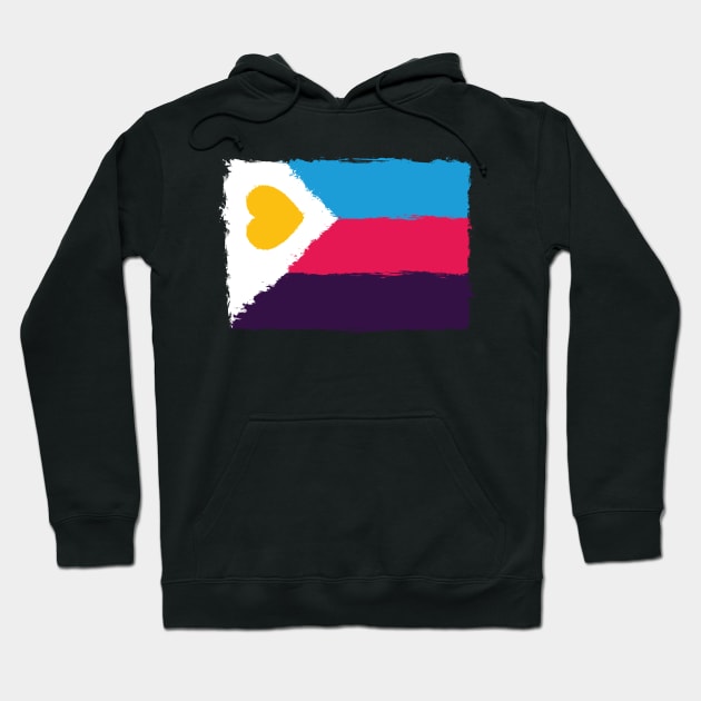 Polyamory Flag - Paint Strokes - New Pride Colors! Hoodie by LaLunaWinters